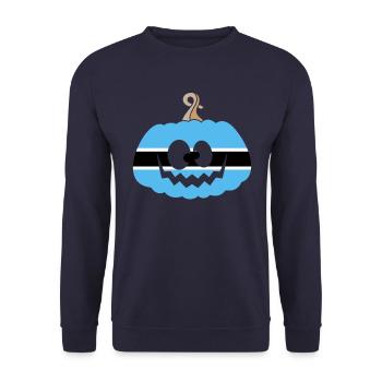 Hongrie Halloween Citrouille - Sweat-shirt Unisexe - marine - Devant - Alina (178cm) & Michal (187cm)