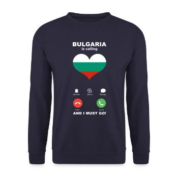 Bulgaria is calling Bulgaria Heart Souvenir - Unisex Sweatshirt - navy - Front - Alina (178cm) & Michal (187cm)