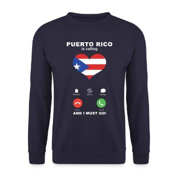 Porto Rico appelle Puerto Rico Heart Souvenir - Sweat-shirt Unisexe - marine - Devant - Alina (178cm) & Michal (187cm)