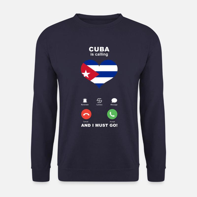 Kuba is calling Kuba Herz Souvenir - Unisex Pullover - Navy