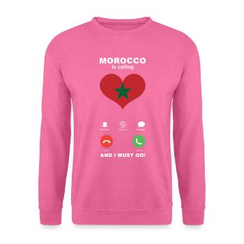 Le Maroc appelle Morocco Heart Souvenir - Sweat-shirt Unisexe - rose - Devant