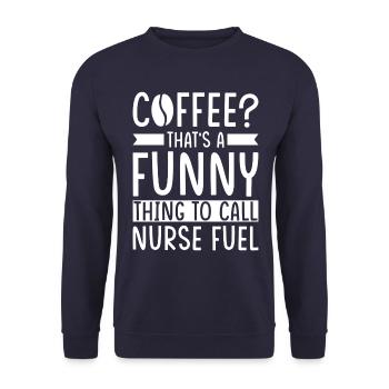 Dicton du café infirmier - Sweat-shirt Unisexe - marine - Devant - Alina (178cm) & Michal (187cm)