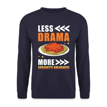 Spaghetti Bolognese - Unisex Sweatshirt - navy - Front - Alina (178cm) & Michal (187cm)