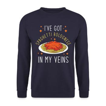 Spaghetti Bolognese - Unisex Sweatshirt - navy - Front - Alina (178cm) & Michal (187cm)