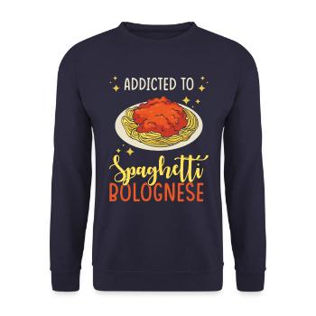 Spaghetti Bolognese - Unisex Sweatshirt - navy - Front - Alina (178cm) & Michal (187cm)