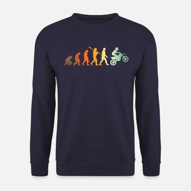 Motocross Biker Evolution Motorcross - Sweat-shirt Unisexe - marine
