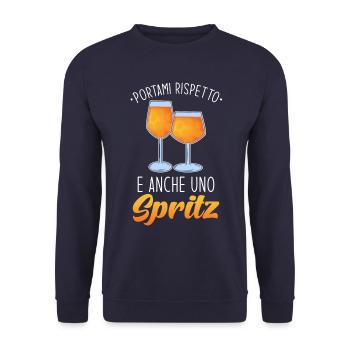 Spritz Cocktail Italien - Unisex Pullover - Navy - Vorne - Alina (178cm) & Michal (187cm)