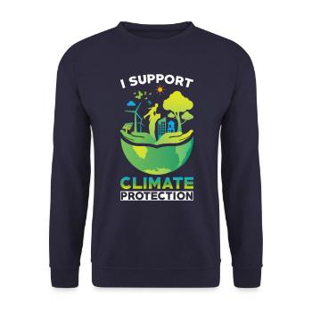 Climate Protectors Climate Protection Support - Unisex Sweatshirt - navy - Front - Alina (178cm) & Michal (187cm)