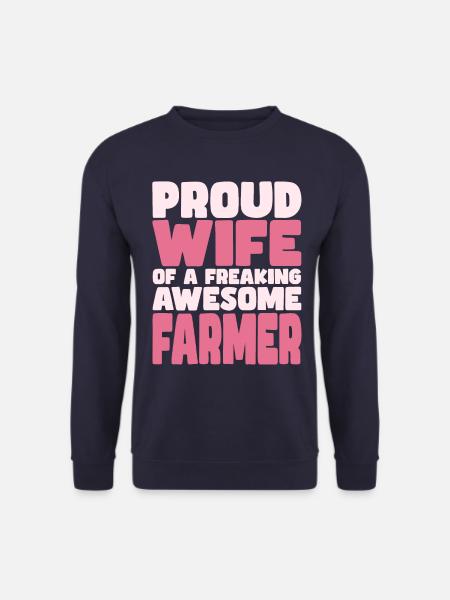 Proud Wife of A Damn Good Farmer - Unisex Sweatshirt - navy