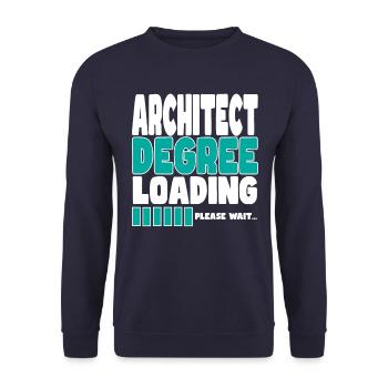 Architect invites training - Unisex Sweatshirt - navy - Front - Alina (178cm) & Michal (187cm)