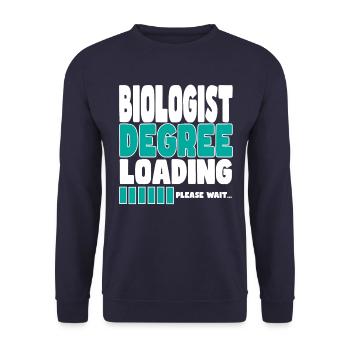 Biologist invites training - Unisex Sweatshirt - navy - Front - Alina (178cm) & Michal (187cm)