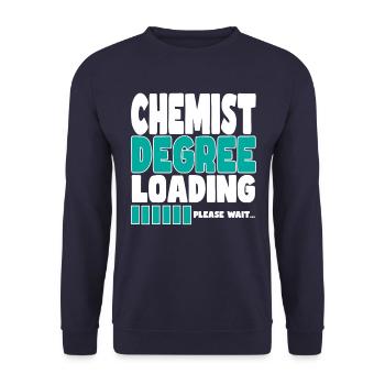 Chemist invites training - Unisex Sweatshirt - navy - Front - Alina (178cm) & Michal (187cm)