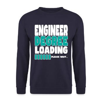 Engineer invites training - Unisex Sweatshirt - navy - Front - Alina (178cm) & Michal (187cm)