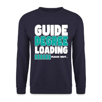 Tourguide lädt Ausbildung - Unisex Pullover - Navy - Vorne - Alina (178cm) & Michal (187cm)
