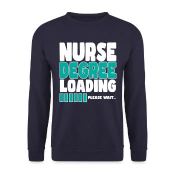 Nurse invites training - Unisex Sweatshirt - navy - Front - Alina (178cm) & Michal (187cm)