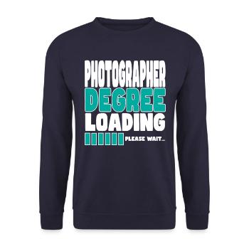 Photographer invites training - Unisex Sweatshirt - navy - Front - Alina (178cm) & Michal (187cm)