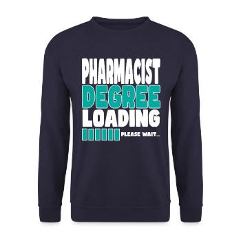 Pharmacist invites training - Unisex Sweatshirt - navy - Front - Alina (178cm) & Michal (187cm)