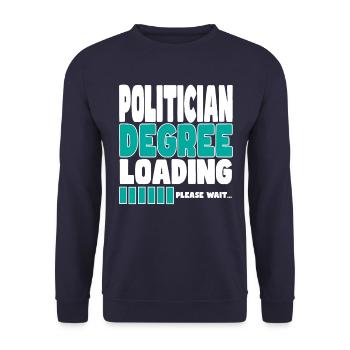 Politician invites training - Unisex Sweatshirt - navy - Front - Alina (178cm) & Michal (187cm)