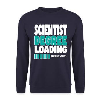 Scientist invites training - Unisex Sweatshirt - navy - Front - Alina (178cm) & Michal (187cm)