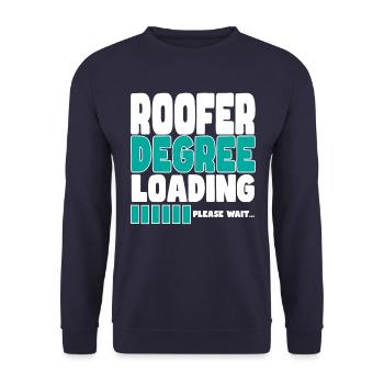 Roofer invites training - Unisex Sweatshirt - navy - Front - Alina (178cm) & Michal (187cm)