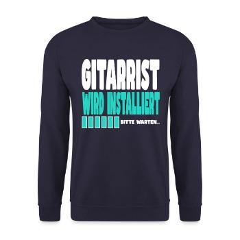 Gärtner wird installiert - Unisex Pullover - Navy - Vorne - Alina (178cm) & Michal (187cm)