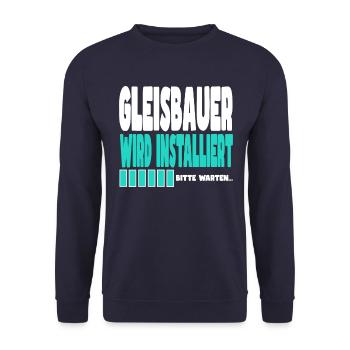 Gitarrist wird installiert - Unisex Pullover - Navy - Vorne - Alina (178cm) & Michal (187cm)