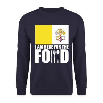 Vatican City holiday travel souvenir - Unisex Sweatshirt - navy - Front - Alina (178cm) & Michal (187cm)