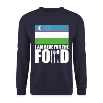 Uzbekistan holiday travel souvenir - Unisex Sweatshirt - navy - Front - Alina (178cm) & Michal (187cm)
