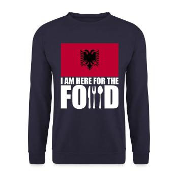 Souvenir de voyage de vacances en Albanie - Sweat-shirt Unisexe - marine - Devant - Alina (178cm) & Michal (187cm)