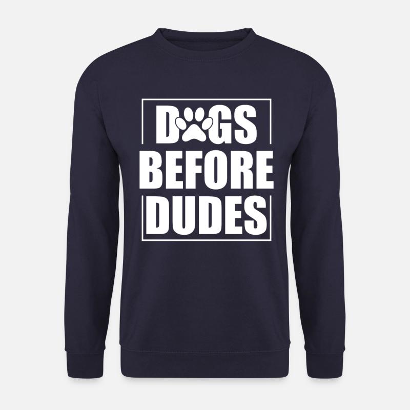Chiens devant les gars - Sweat-shirt Unisexe - marine