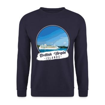 Souvenir des îles Vierges britanniques - Sweat-shirt Unisexe - marine - Devant - Alina (178cm) & Michal (187cm)