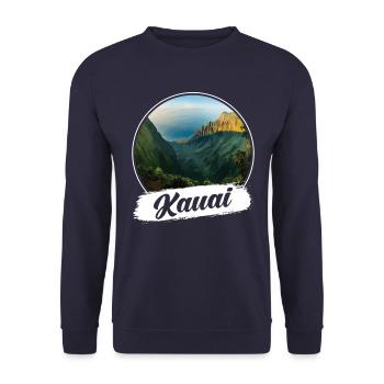 Kauai Souvenir - Sweat-shirt Unisexe - marine - Devant - Alina (178cm) & Michal (187cm)