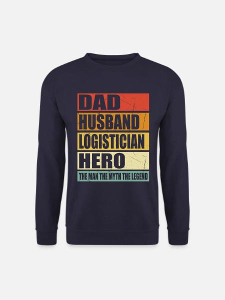 Father Husband Logistician Held - Unisex Sweatshirt - navy