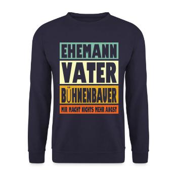 Busfahrer Vater Ehemann Held - Unisex Pullover - Navy - Vorne - Alina (178cm) & Michal (187cm)