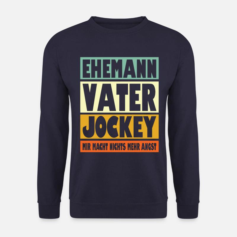 Jockey Vater Ehemann Held - Unisex Pullover - Navy