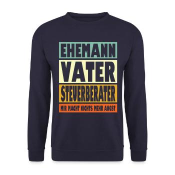 Steuerberater Vater Ehemann Held - Unisex Pullover - Navy - Vorne - Alina (178cm) & Michal (187cm)