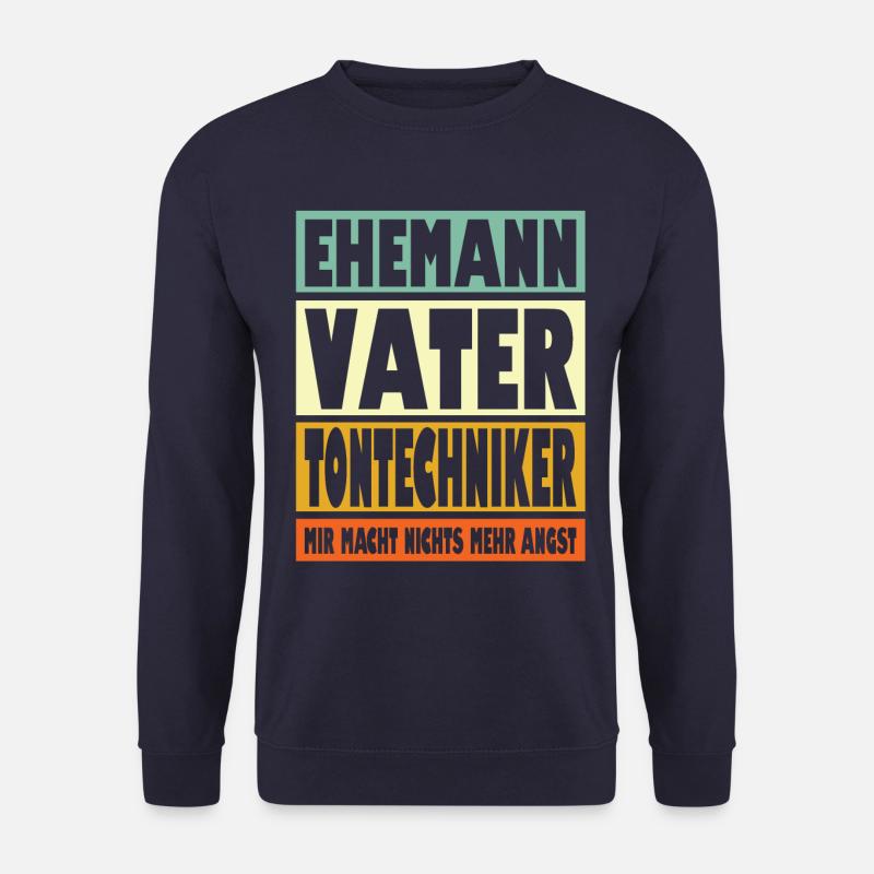 Tontechniker Vater Ehemann Held - Unisex Pullover - Navy