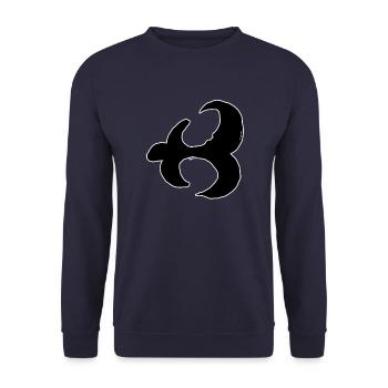 Egypt Ancient Symbol Care - Unisex Sweatshirt - navy - Front - Alina (178cm) & Michal (187cm)