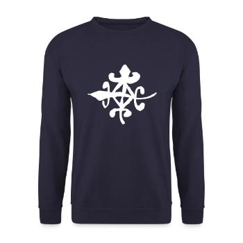 Egypt Ancient Symbol Unity - Unisex Sweatshirt - navy - Front - Alina (178cm) & Michal (187cm)