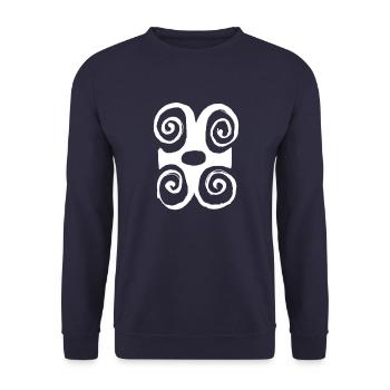 Egypt Ancient Symbol Strength - Unisex Sweatshirt - navy - Front - Alina (178cm) & Michal (187cm)