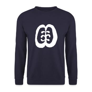 Egypt Ancient Symbol Friendship - Unisex Sweatshirt - navy - Front - Alina (178cm) & Michal (187cm)