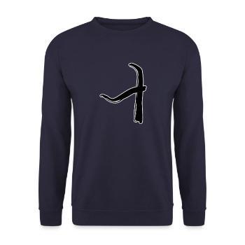 Lettre coréenne Ui - Sweat-shirt Unisexe - marine - Devant - Alina (178cm) & Michal (187cm)