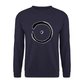 Symbole d’astrologie du soleil - Sweat-shirt Unisexe - marine - Devant - Alina (178cm) & Michal (187cm)