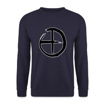 Earth Astrology Symbol - Unisex Sweatshirt - navy - Front - Alina (178cm) & Michal (187cm)