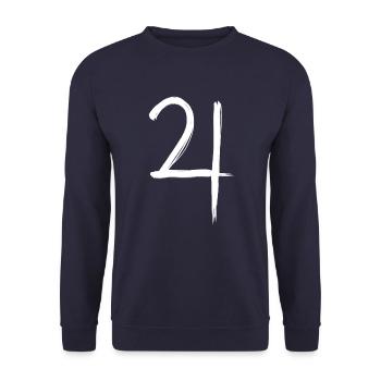 Symbole d’astrologie de Jupiter - Sweat-shirt Unisexe - marine - Devant - Alina (178cm) & Michal (187cm)