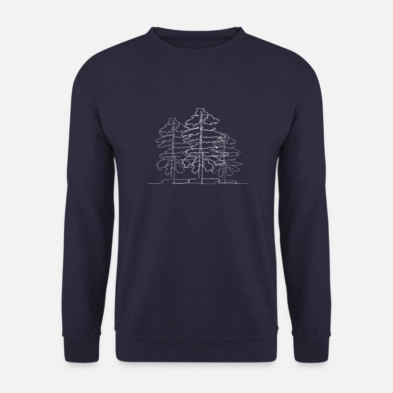 Baum Wald Lineart - Unisex Pullover - Navy