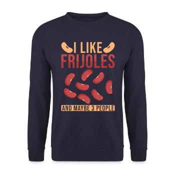 Frijoles - Sweat-shirt Unisexe - marine - Devant - Alina (178cm) & Michal (187cm)