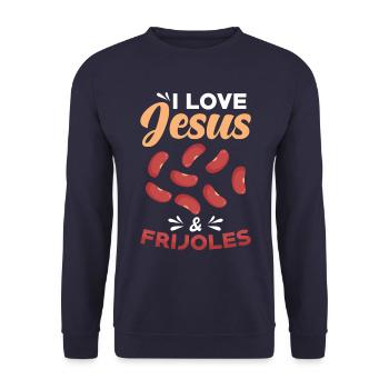 Frijoles - Sweat-shirt Unisexe - marine - Devant - Alina (178cm) & Michal (187cm)