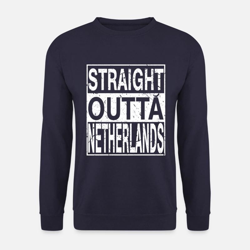 Pays-Bas Straight outta Pays-Bas - Sweat-shirt Unisexe - marine