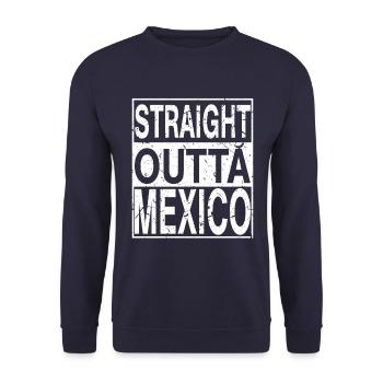 Mexico Straight outta Mexico - Unisex Sweatshirt - navy - Front - Alina (178cm) & Michal (187cm)